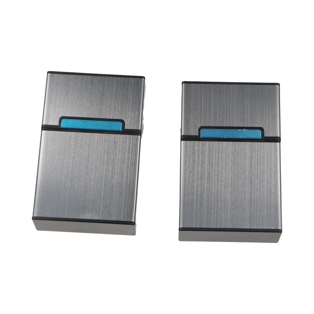 Magnetic Button Name Card Holder Aluminum Zinc Zinc Alloy ID Card Case Fashion Business Card Box  Men Gift
