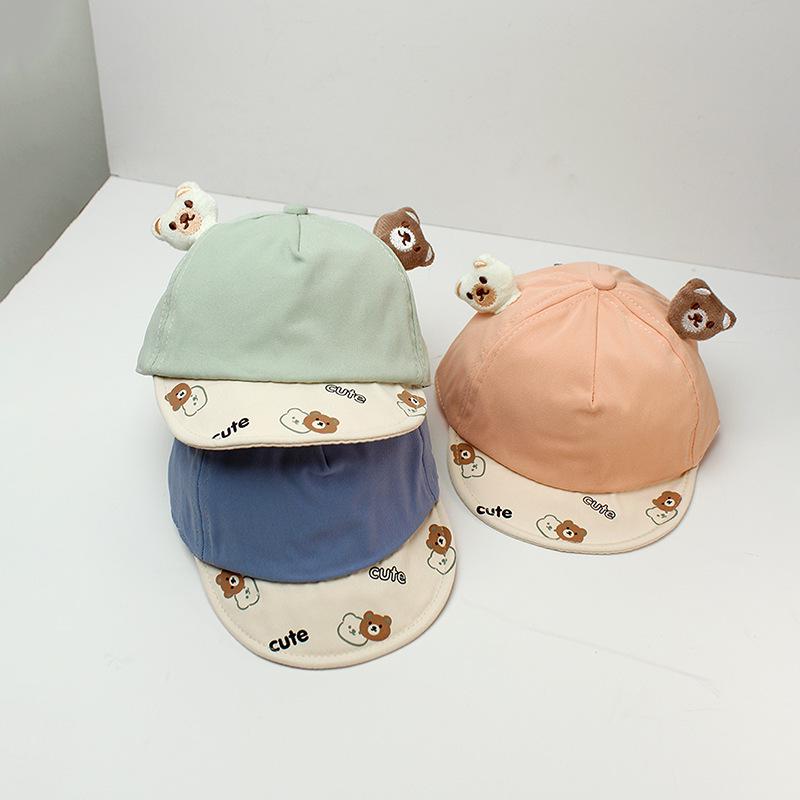 Infant & Toddler Soft Brim Bear Ears Baseball Cap - Cute & Adorable Spring/Summer Style for Boys & Girls