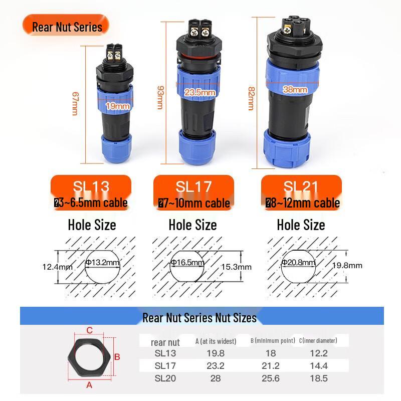 HuiJun Solderless Waterproof Aviation Connector