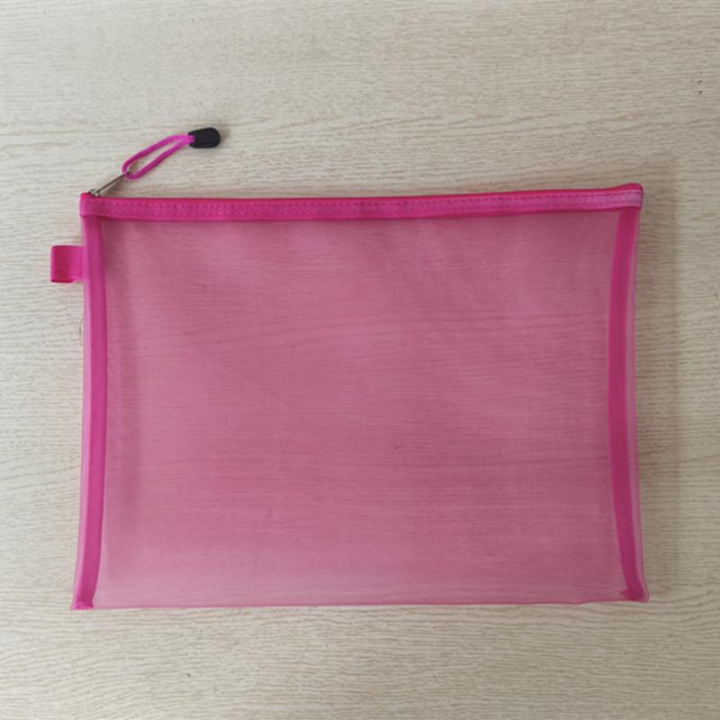 

Прозрачная сетчатая сумка на молнии формата А4 из нейлона для документов и учебников A4