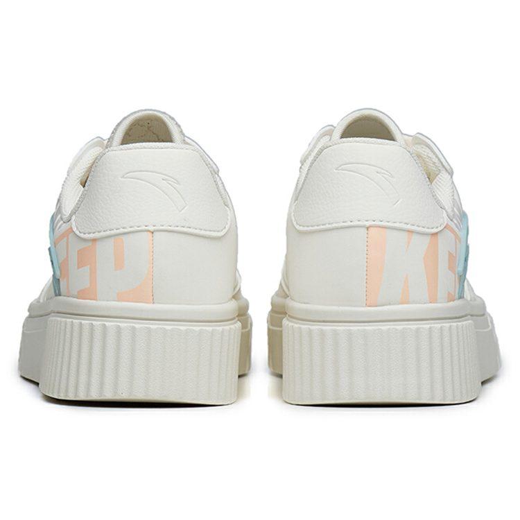 Anta Life Collection Slip Resistant Abrasion Resistant Low top Skateboard Shoes Women's White Blue 122138066-2