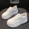 The first layer of cowhide little white shoes women's shoes thick-soled heightening board shoes autumn new versatile casual sports shoes