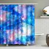 Colorful Shower Curtain Printed with Vibrant Abstract Patterns for Bathroom Decor (Gold/Silver/Pink/Teal)