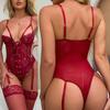 European and American erotic underwear new lace sexy pajamas transparent wear one-piece erotic pajamas wholesale