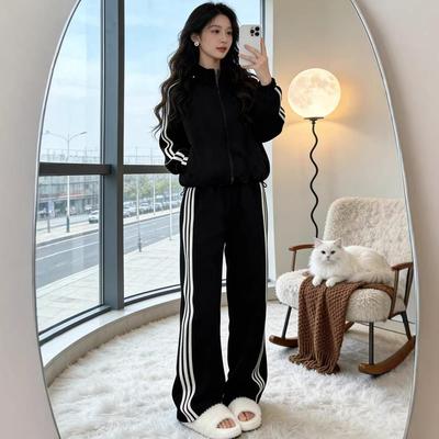 Ensemble Casual Sport Velours Hoodie & Jogging Femme Printemps/Automne 2026 - Tendance, Anti-Âge