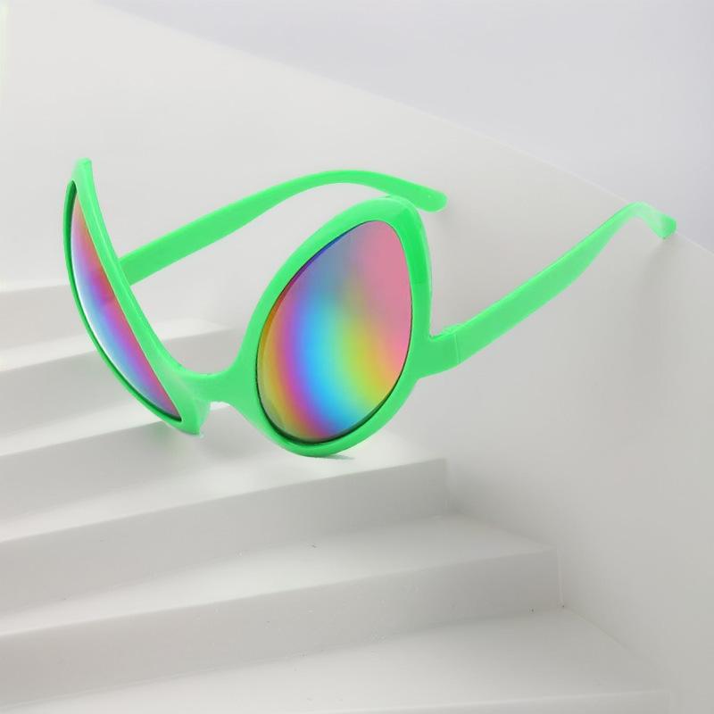 Funny Alien Eyeglasses Party Goggles Rainbow Lenses Goggles Holiday Dance Aliens Alternative Shapes for Party Lentes De Sol
