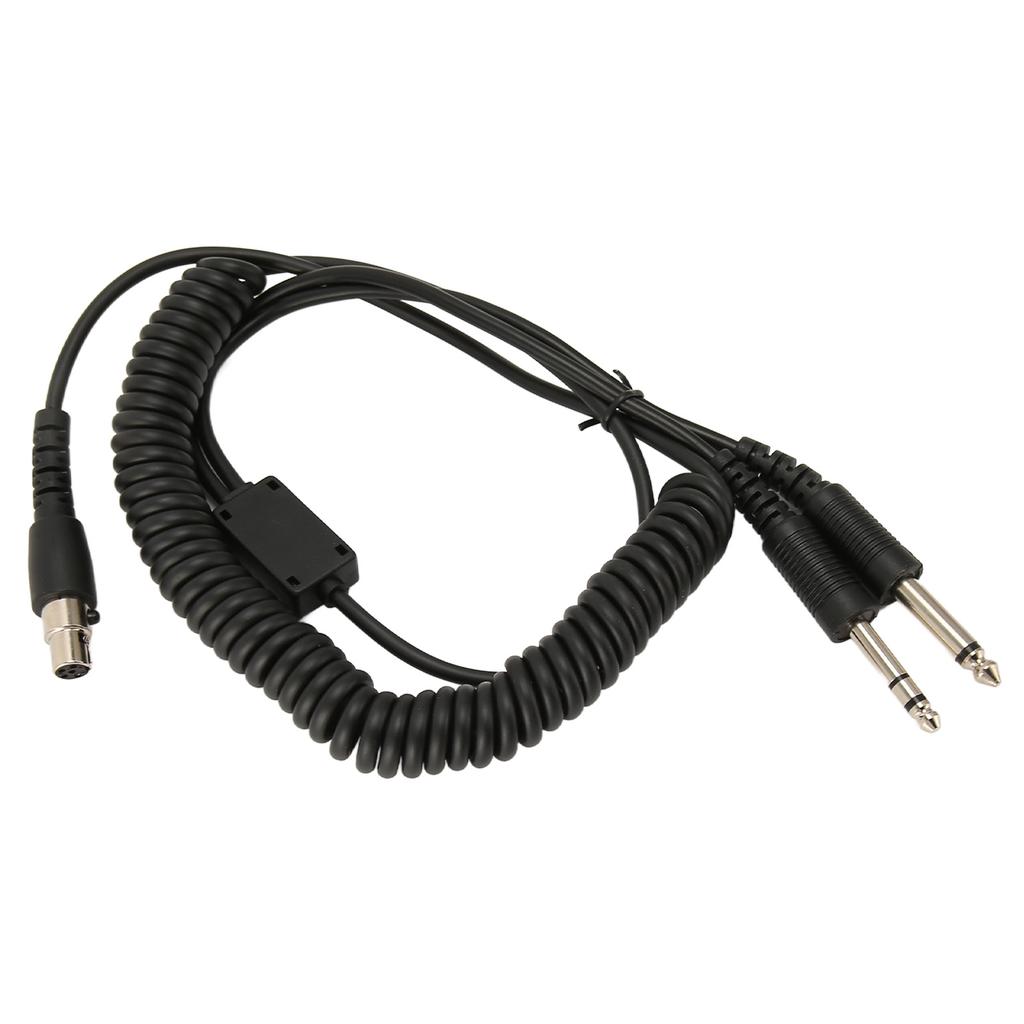 Mini XLR 5 Pin Plug to GA Dual Plugs Headset Adapter Cable for David Clark Avcomm ASA for Dual GA PJ055 PJ068 Jack