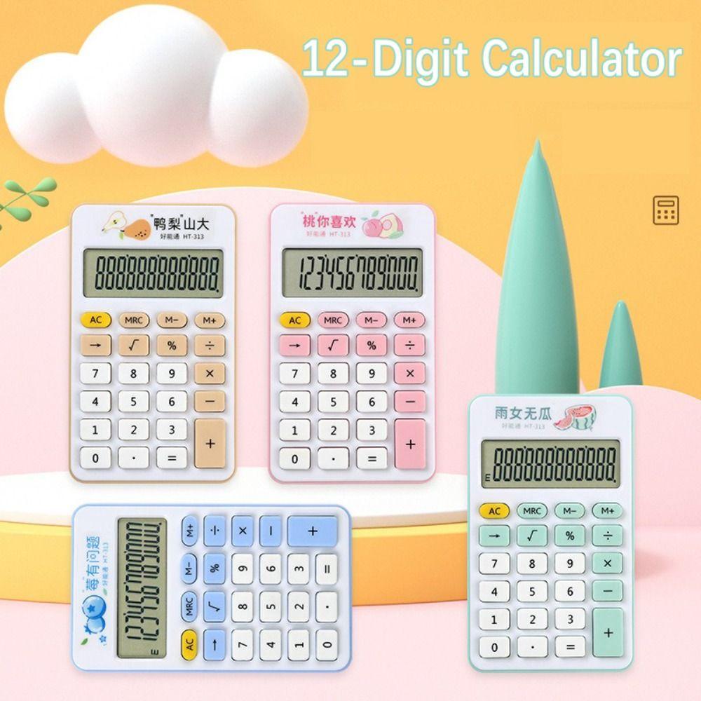 

Large LCD Display Student Calculator High Sensitivity Electronic Calculator Home рожевий
