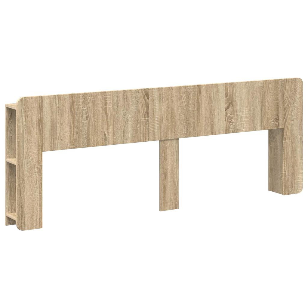 Headboard Cabinet with Storage Sonoma Oak Wood Material