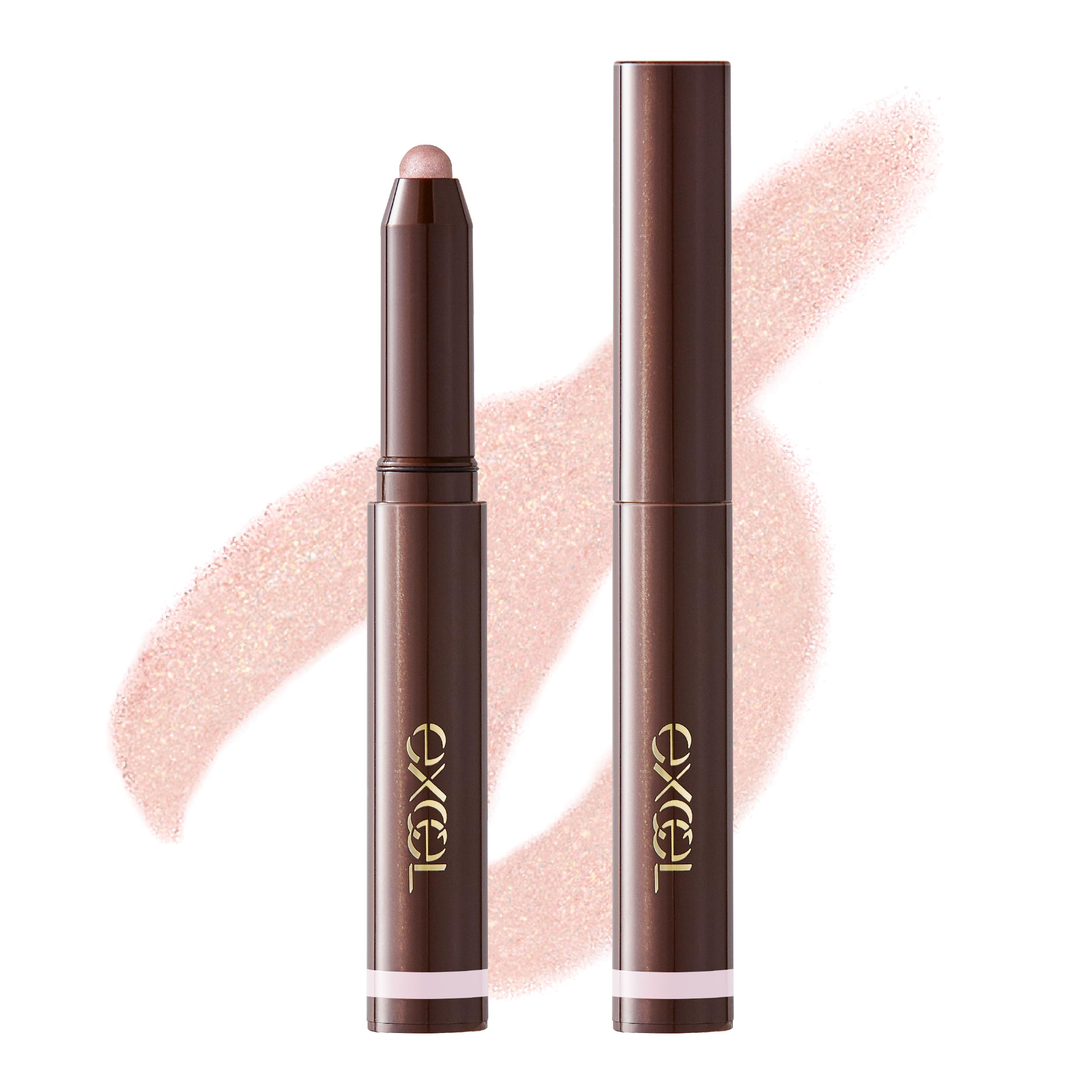 

excel Gleam On Fit Shadow GF11 Сияющий Розовый Стикер Сумка Карандаш (Кольцо Bijou) Тень, Тени для век с высокой адгезией, Водостойкие, Под глаза
