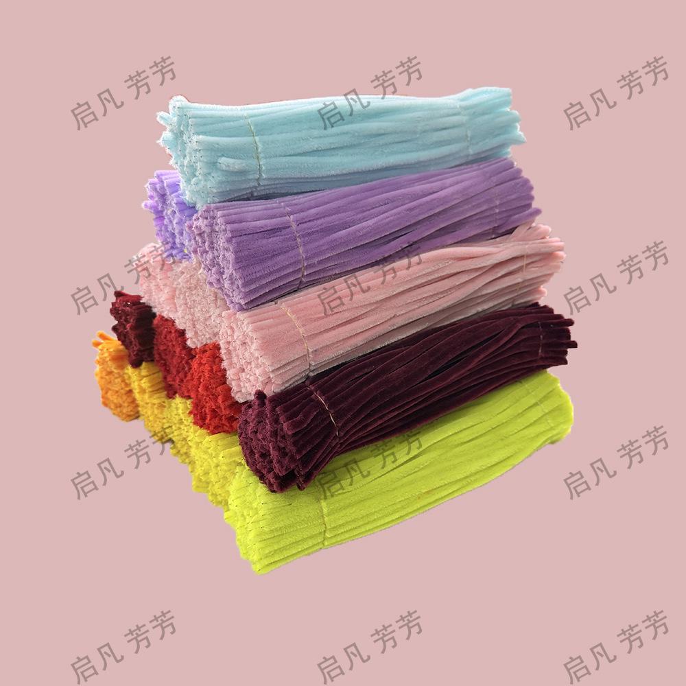 8mm Macaron Color Encrypted Twist Ties Chenille Stems for DIY Toys