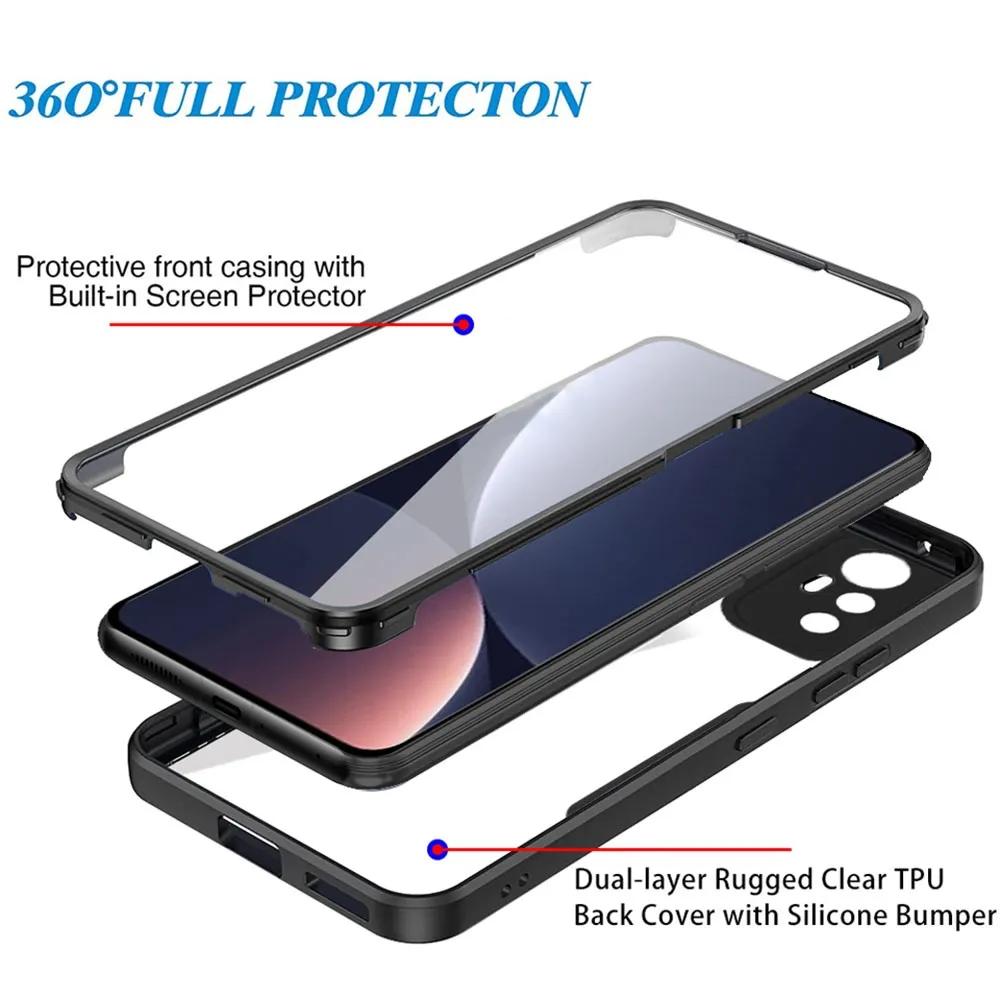 360 Full Body Beskyttelsesdeksler foran og bak For Xiaomi 12T Pro 11T 12 11 lite 5g ne Støtsikkert Deksel For Xiaomi 12T Pro 12X Deksel
