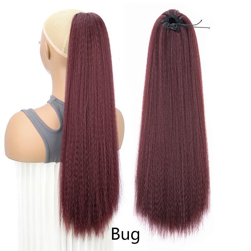 Long Curly Yaki Afro Ponytail Wig