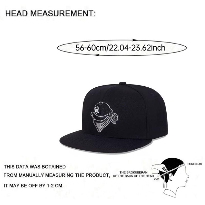 2026 New Flat Edge Hat Mask Thief Embroidery Baseball Hat Daily Leisure Decoration Sunshade Hat Unisex Hip Hop Skateboarding Hat