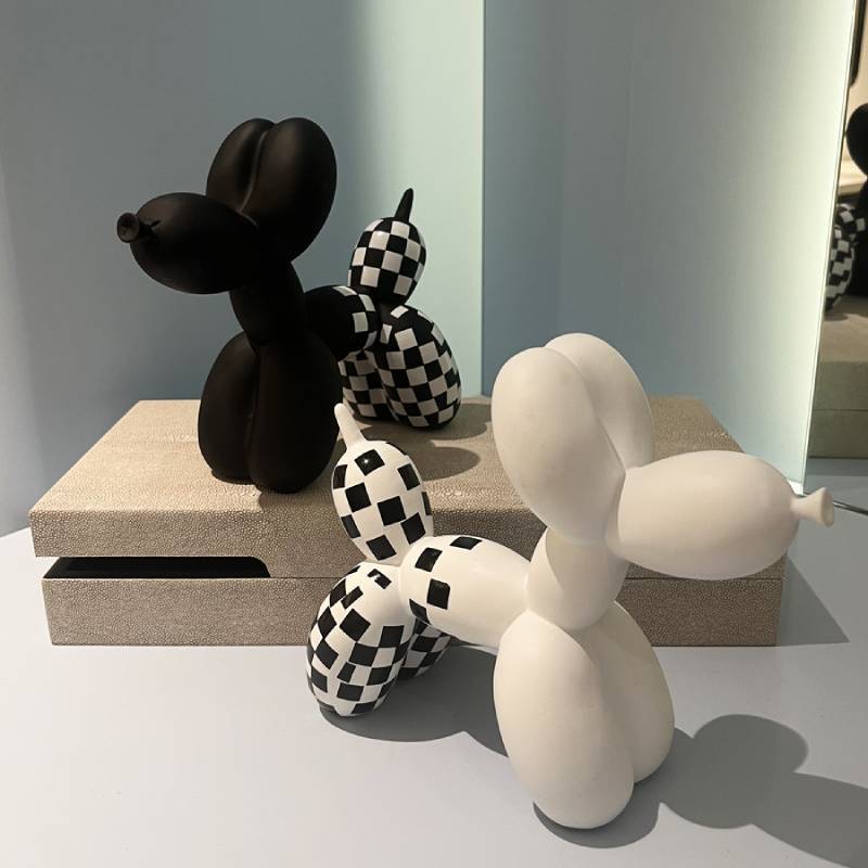 Nordic Balloon Dog Ornaments Simple and Elegant Unique Resin Crafts Home Living Room TV Cabinet Tabletop Decorations