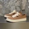 2025 Fashion Solid Color Men's Lace-Up Casual Shoes Low-Top Comfortable Daily Walking Shoe Breathable And  Anti -Slip Flat Shoes