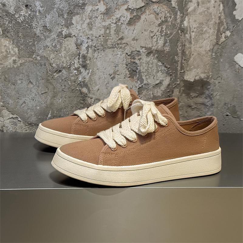 2025 Fashion Solid Color Men's Lace-Up Casual Shoes Low-Top Comfortable Daily Walking Shoe Breathable And  Anti -Slip Flat Shoes