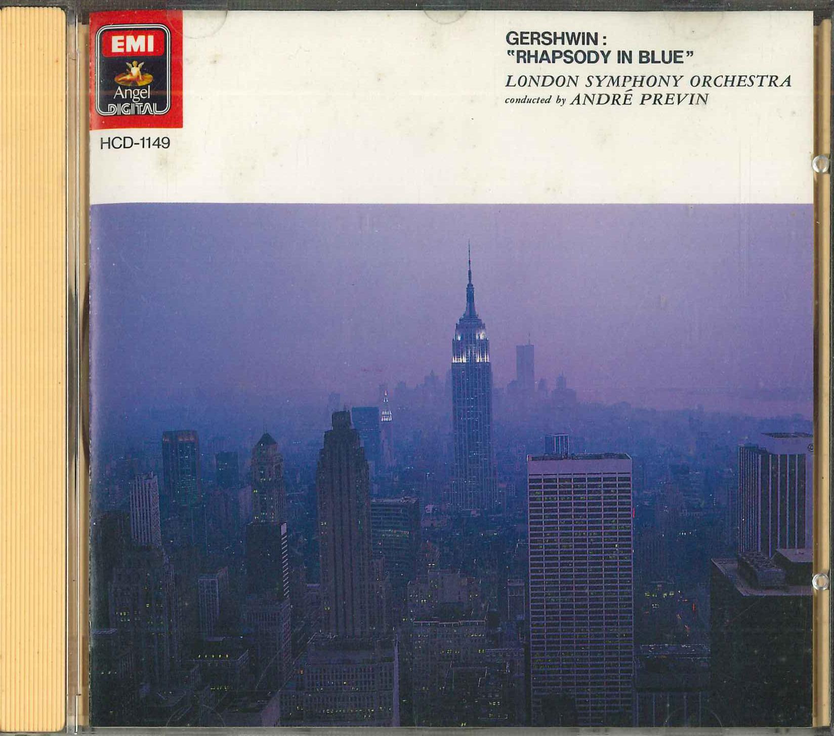 

CD ANDRE PREVIN - Gershwin Rhapsody In Blue HCD1149 EMI Japan Classical Used