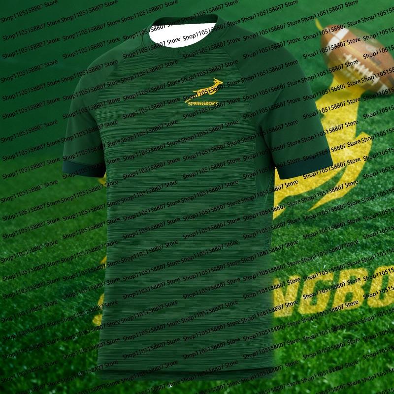 2026 Estate Donna Nuova Uniforme da Allenamento Rugby Sudafricana Sportiva T-shirt Top, Stile Unisex Top Sportivo Traspirante
