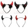 Halloween Devil & Spiderweb Headband with Bat Clip - Ghost Festival Party Costume Accessory