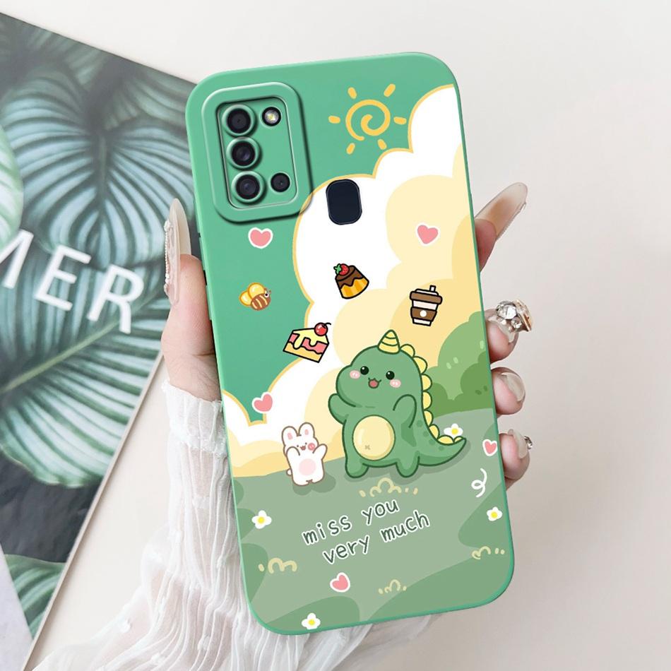 For Samsung Galaxy A21s Cute Panda Rabbit Cartoon Soft Silicone Case For Samsung A21S SM-A217F Camera Protective Phone Cases