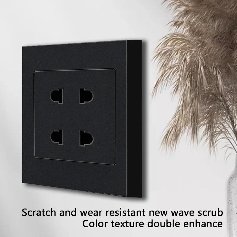 Black Wall Switch EU RU Vintage Flame Retardant Panel 1 Gang 1 Way Wall Rocker Switch On/Off 16A AC 250V Russian Socket