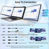 14" 14.1"Portable dual monitor FHD IPS screen Plug&Play USB-C laptop extender Triple Laptop Screen Extender  Second display