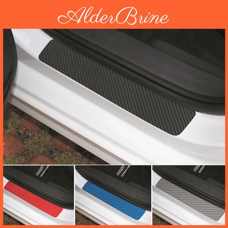X 60 4pcs Car 68cm Stickers Universal Sill Scuff Anti Scratch Carbon Fiber Sticker Car Accessories