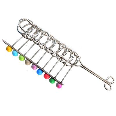 Nine-Ring Metal Puzzle - Eight-Piece Disentanglement Brain Teaser Set