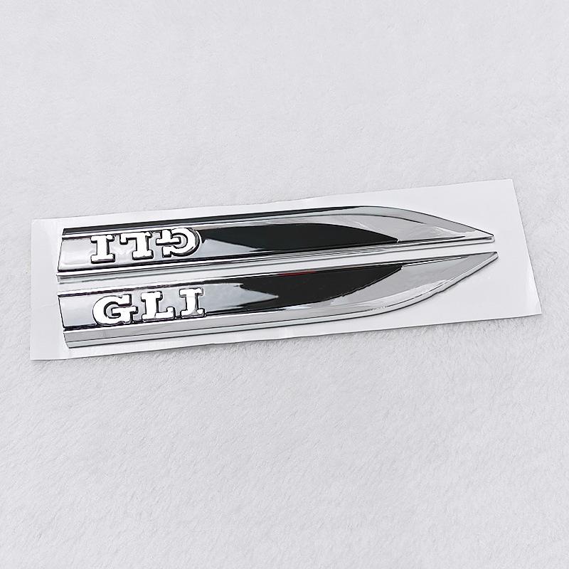 Hot 2pcs Rline R GTI GLI Emblem Car Fender Side Wing Auto Sticker Accessories For Volkswagen VW Golf MK8 Polo Passat Magotan Tig