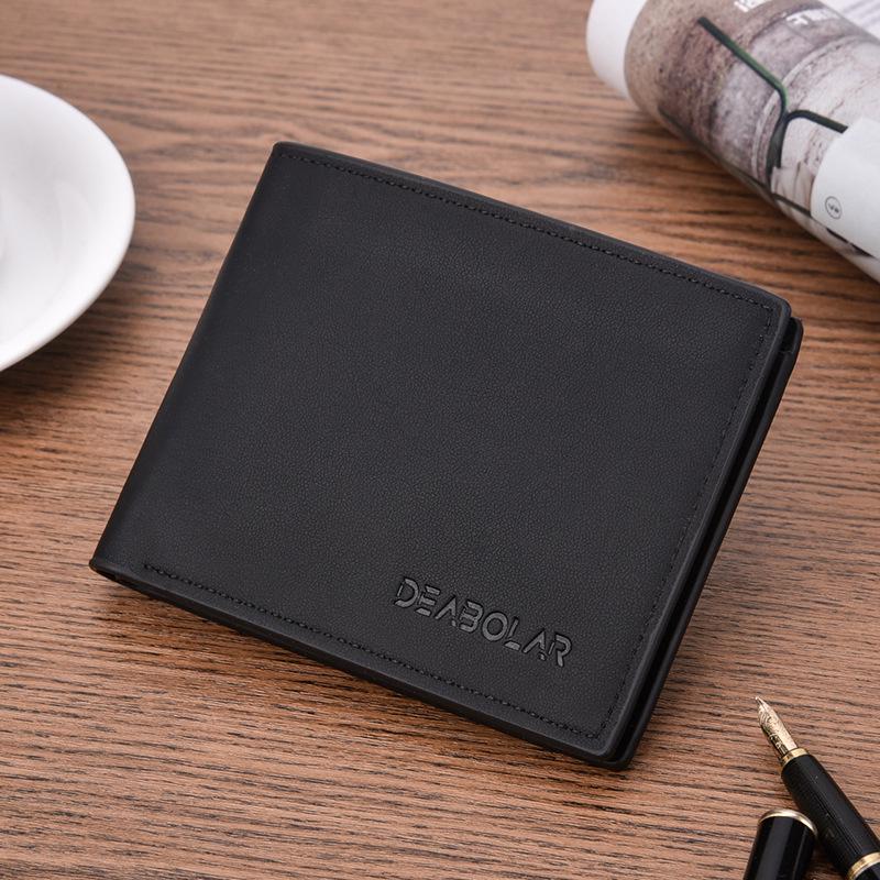 

Newest Men S Wallet Fashion Smooth Soft Leather Cross-Section Multi-Function Wallet Tide Short Men S Wallet