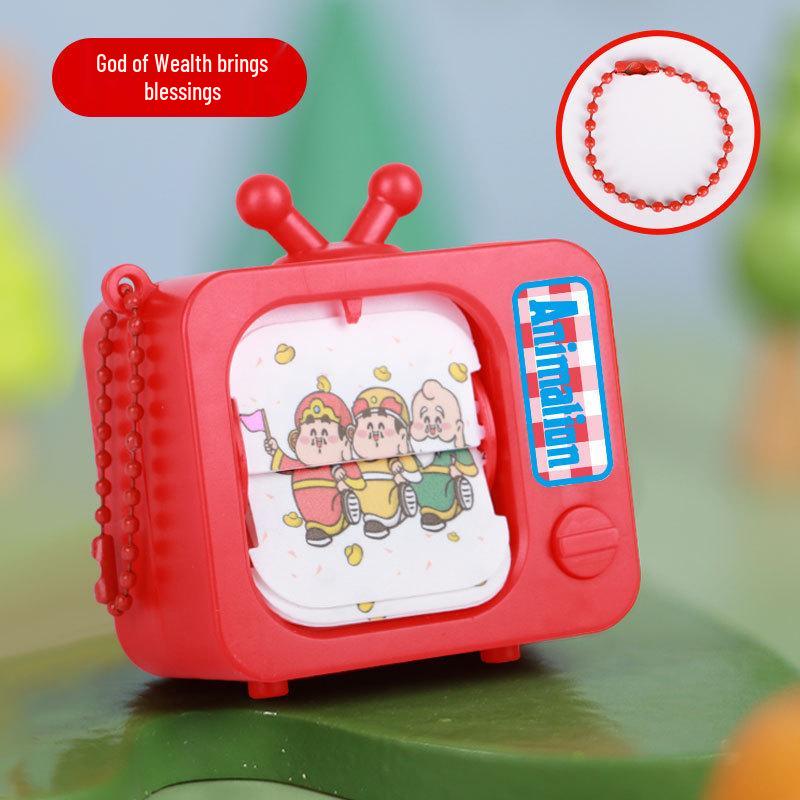 Wukong Face-Changing Animation Keychain: Cartoon Decompression Flip Book Toy & Cultural Gift.