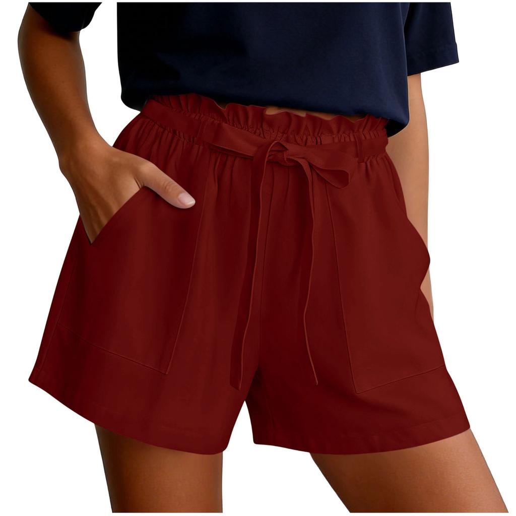 Fashionable Women's High Waisted Shorts, Beach Pants, Wide Leg Pants, Casual Pants
