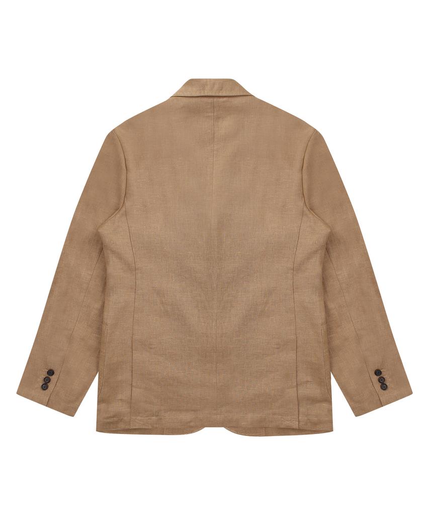 Solew Linen Out Pocket Jacket_Light Brown
