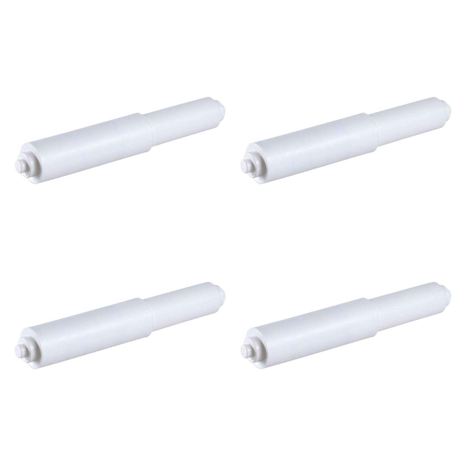 

4 Pieces Toilet Paper Holder Spring Rod, Easy Installation,Toilet Roll Rods Adjustable Replacement Tissue Box Paper Roll Core белый