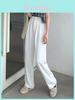 Womens Loose Fit Wide Leg Pants With Polyester Blend For Casual Office Wear