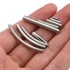 20pcs Stainless Steel Straight Tube Beads Connectors Spacer Bead for Jewelry Making DIY Bracelet Necklace Crimp Beads Findings