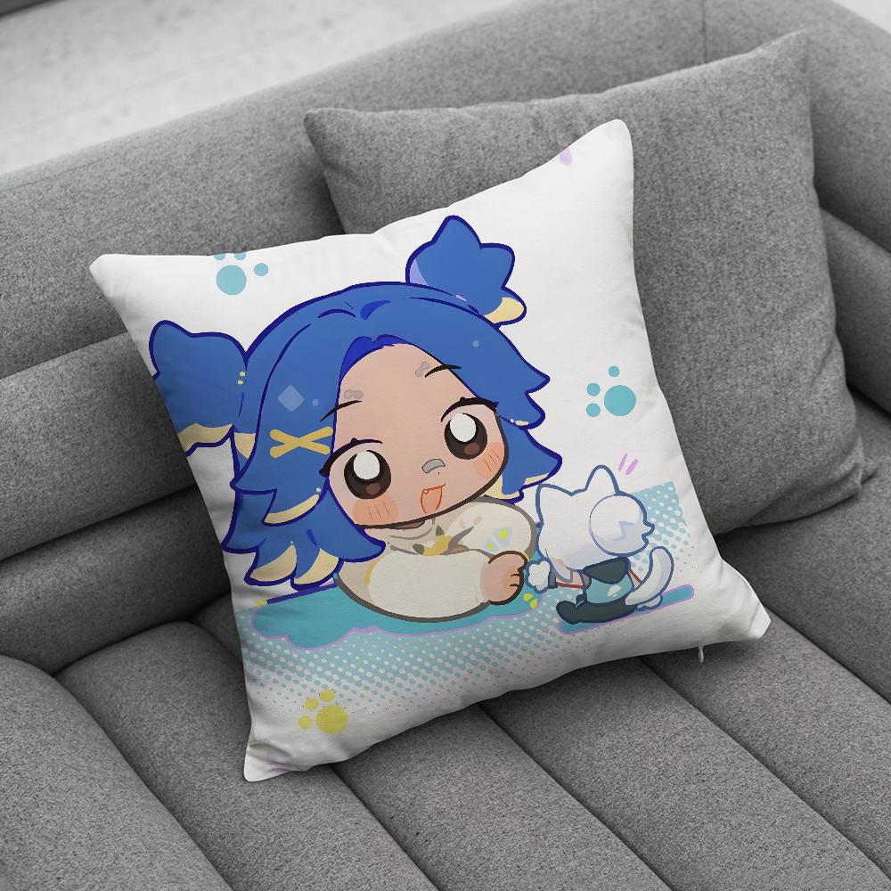 

V-Valorant Neon Pillow Case Soft Cushion Cases for Farmhouse Sofa Decor Home Decorations and Protector 40cmx40cm