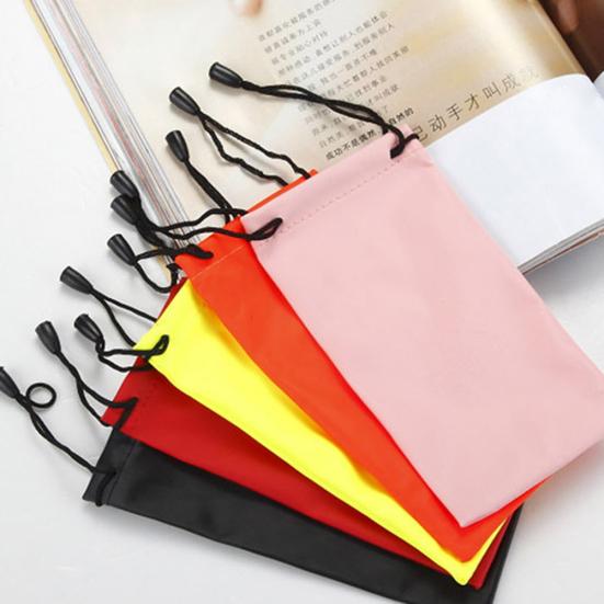 2Pcs Water-resistant Drawstring Storage Cloth Pouch Bag for Glasses Mobile Phone