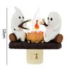 New Fashionable Ghost Campfire Nightlight Ghost Campfire Flickering Plug In Night Light Halloween Ghost Pumpkin Night Light
