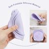 Makeup Brush Cleaner, Etercycle Foldable Silicone Brush Cleaner Bowl Srubber, Portable Washing Tools for Makeup Brush,Powder Puff,Sponge (Purple)