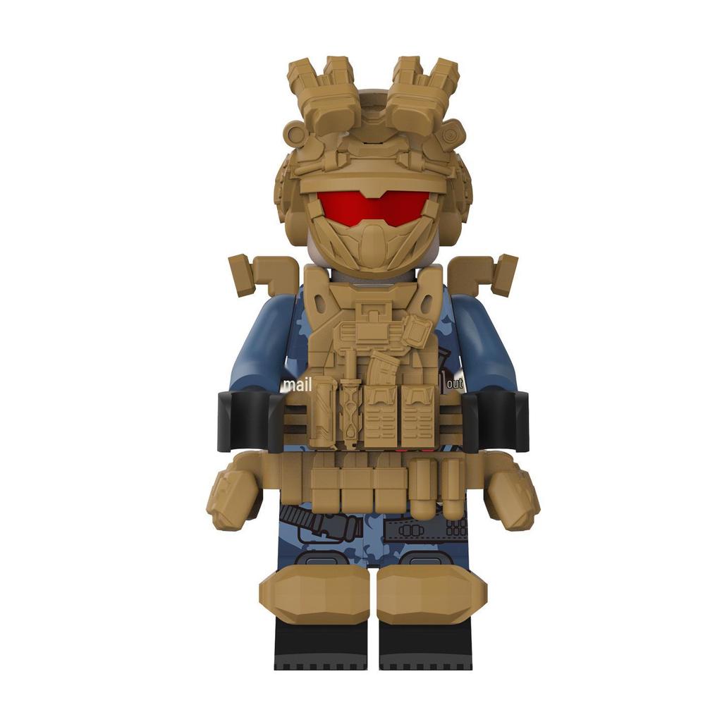 Crossfire Delta Operator Deep Blue Figure Building Blocks Toy Model
