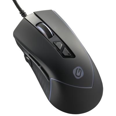 OHM PCGEAR Wired Gaming USB 9 Compatible with PC Mouse, Connection, Buttons, Black, Windows, RGB, PC-SMREX201-K (Product Code 01-7277)