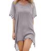 MAITA Women Beachwear Swimwear Tassel Bikini Cover Up Summer Kaftan Sarong Beach Dress