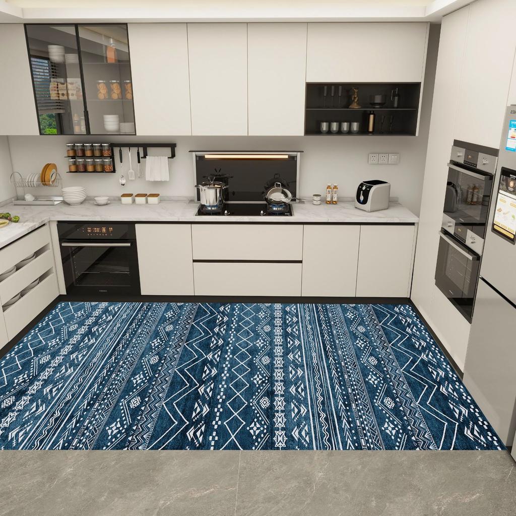 Flower and Grass Pattern Carpets Entrance Mats Dirt Resistant and Easy To Maintain Foot Mats for Living Rooms