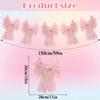 1 String of 5pcs Pink Bow Garlands Banner for Coquette Birthday Pink Bow Party Hanging Swirls Decoration for Wedding Engagement Graduation Party Decor