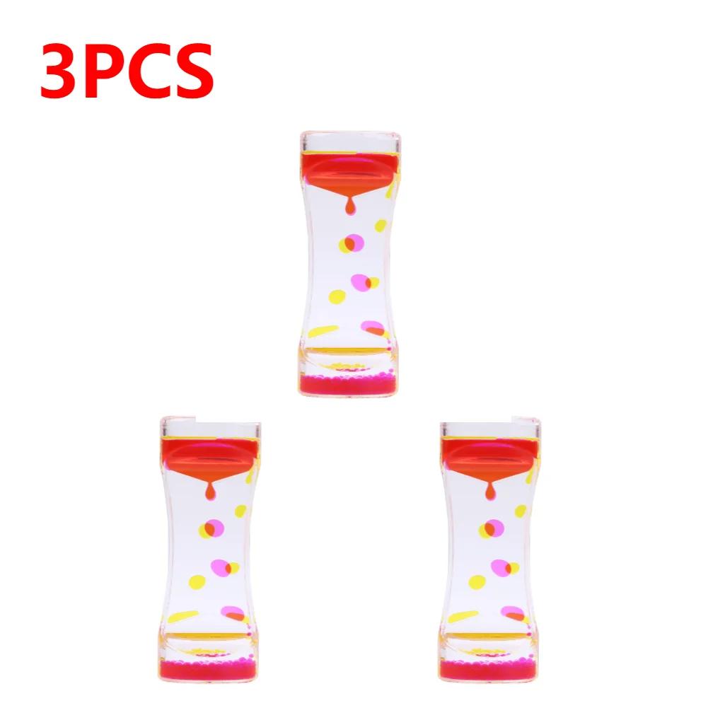 1/2/3/6pcs Liquid Motion Bubbler Hourglass Liquid Bubbler Timer Cool Office Desk Decorations Ornament Kids Adults Gift Products