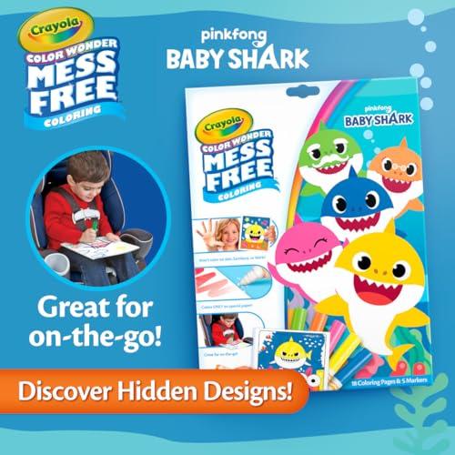 Crayola Baby Shark Mess-Free Color Wonder Pages Coloring Book, a great gift or Christmas present for toddlers.