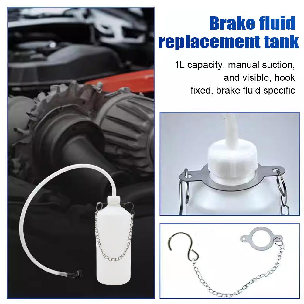 Brake Fluid Bleeder Tool 1L Pneumatic Brake Oil Changer Kit Corrosion-Resistant Clutch Fluid Extractor for Car Truck Motorcycle