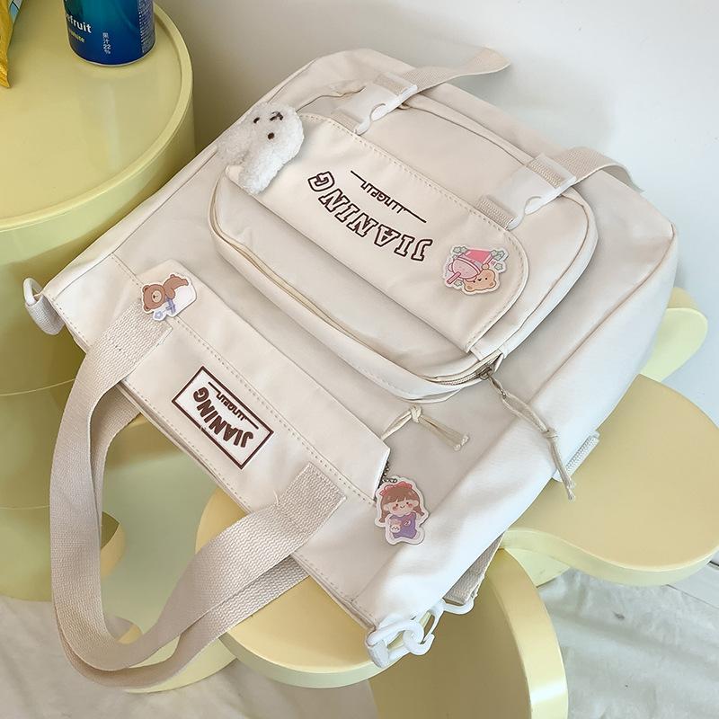 Primary School Girl Junior High School Student Burgundy Backpack High School Student College Student Backpack